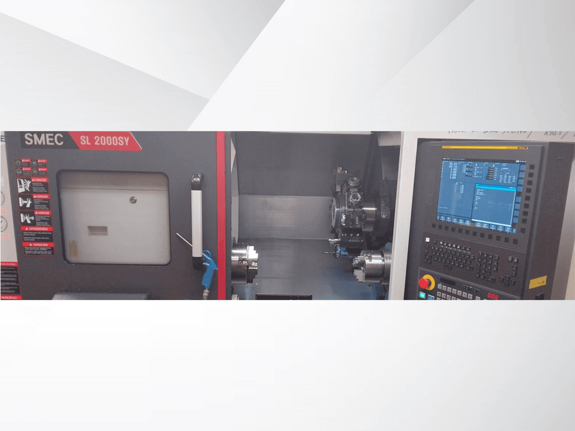 Vista frontale della macchina SMEC SL 2000SY