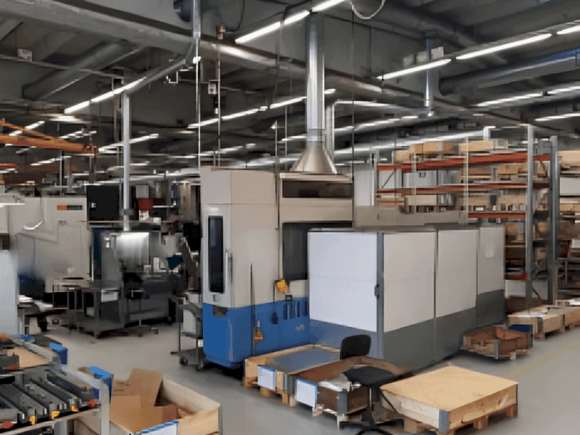 Vista frontale della macchina Mazak H-500