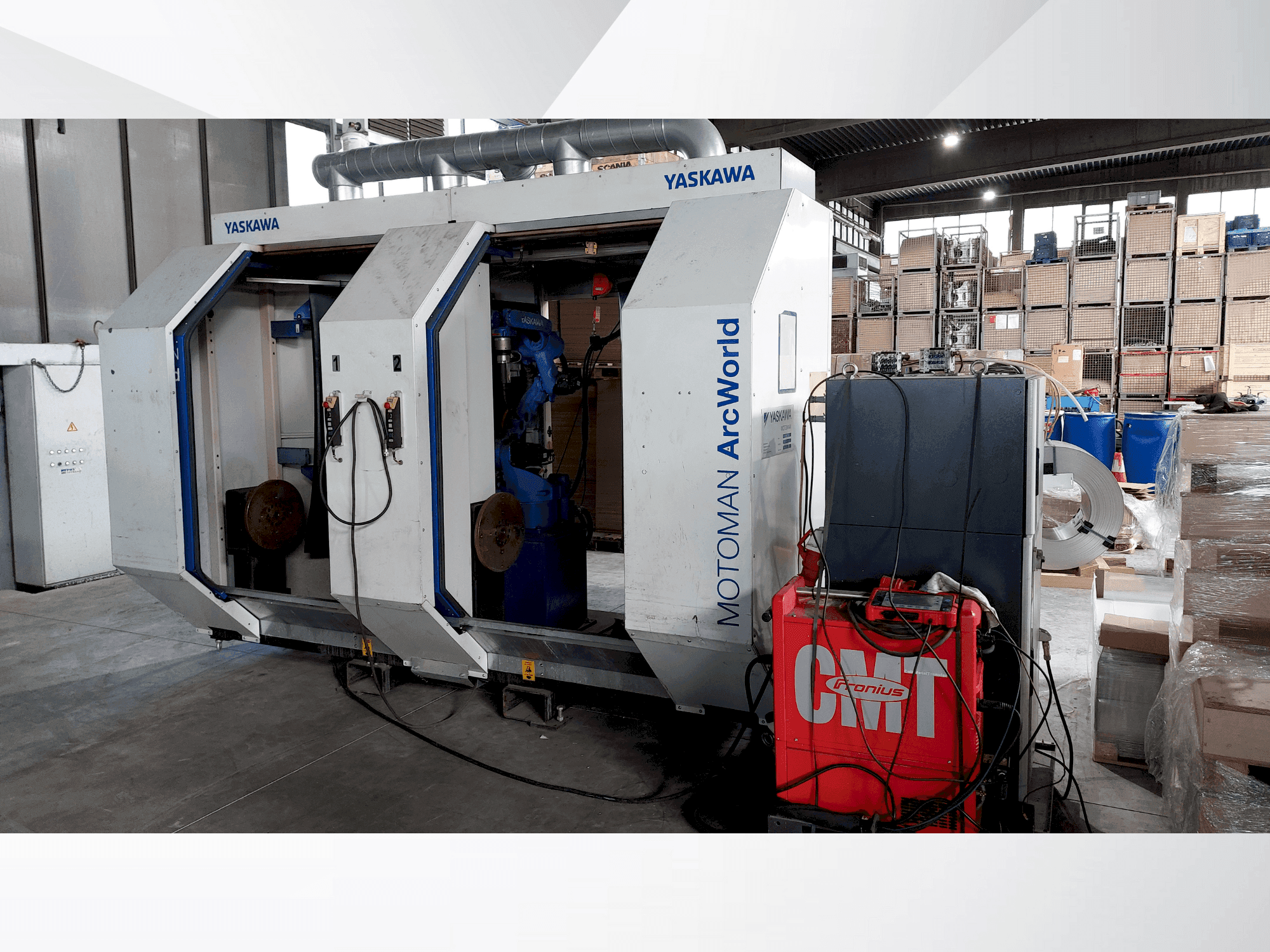 Vista frontale della macchina Yaskawa Motoman ArcWorld