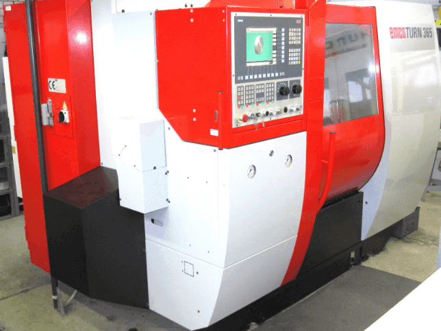 Vista frontale della macchina EMCO turn 365 tcmy