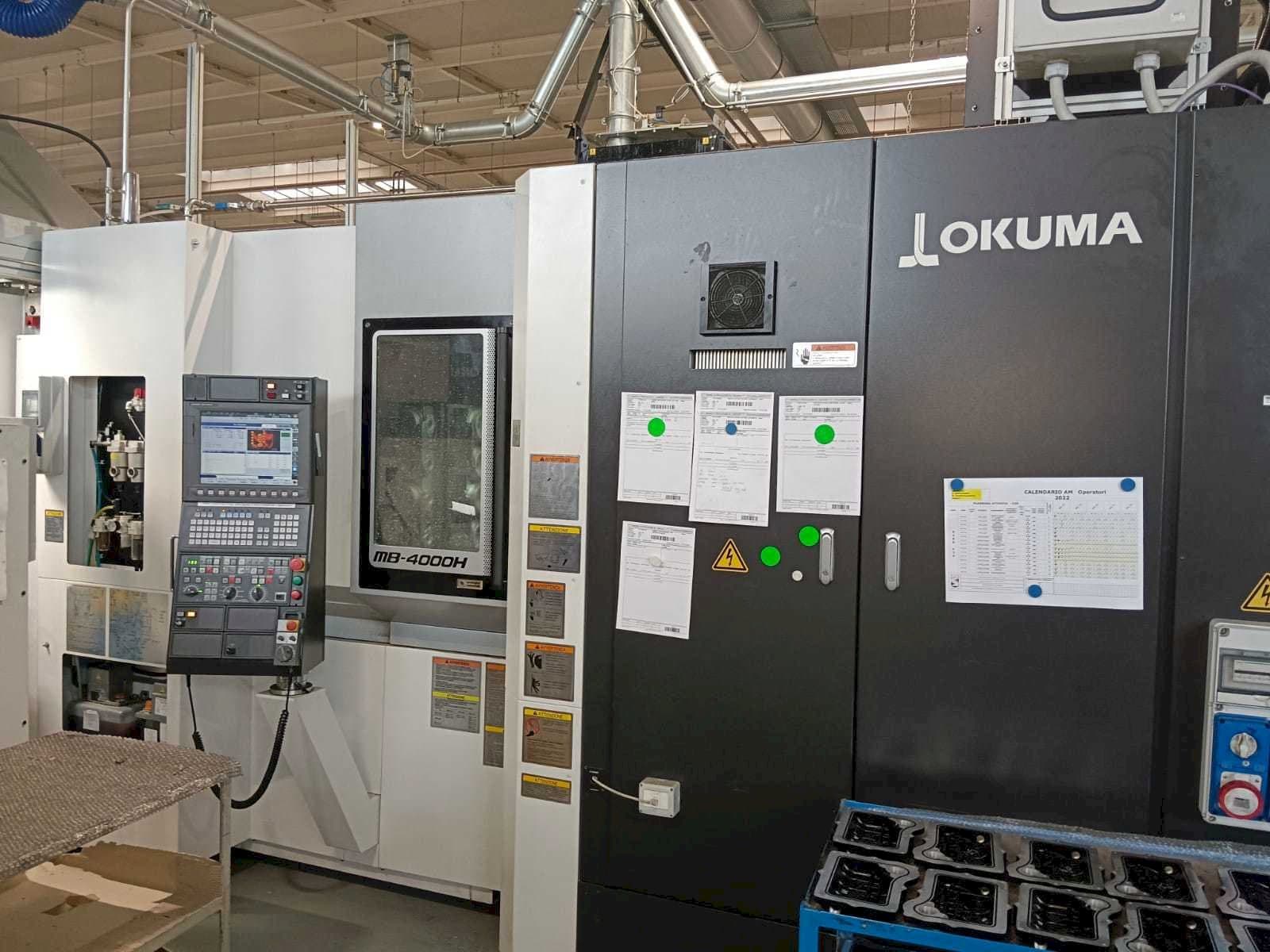 Vista frontale della macchina Okuma MB-4000H