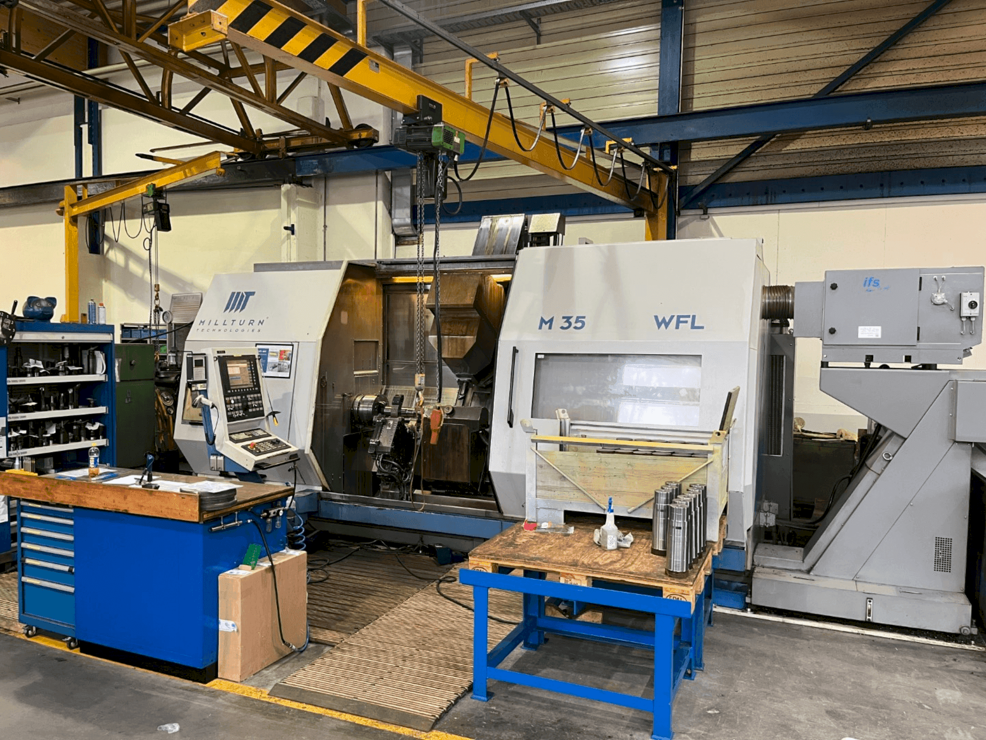 Vista frontale della macchina WFL M-35