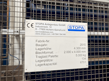 Vista frontale della macchina TRUMPF STOPA LiftMasterCompact
