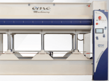 Vista frontale della macchina OMC PL 90s