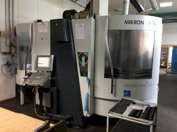 Vista frontale della macchina MIKRON HSM 600U Prodmod