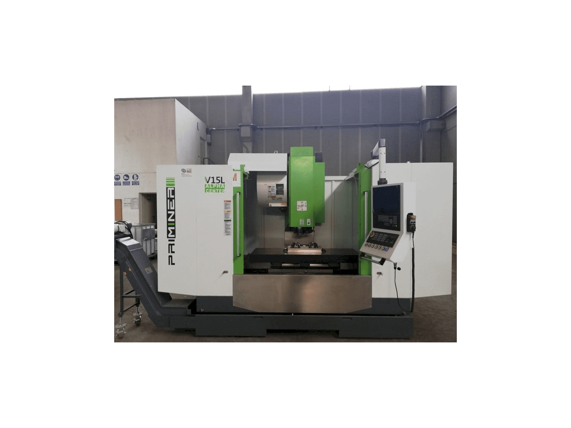 Vista frontale della macchina Priminer V 15L