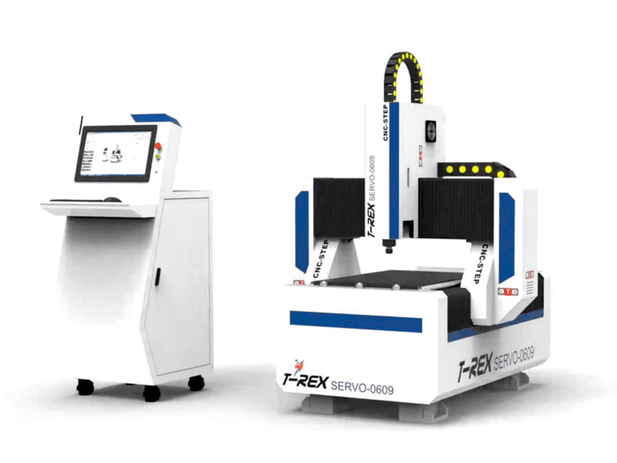 Vista frontale della macchina T-Rex Servo-0609