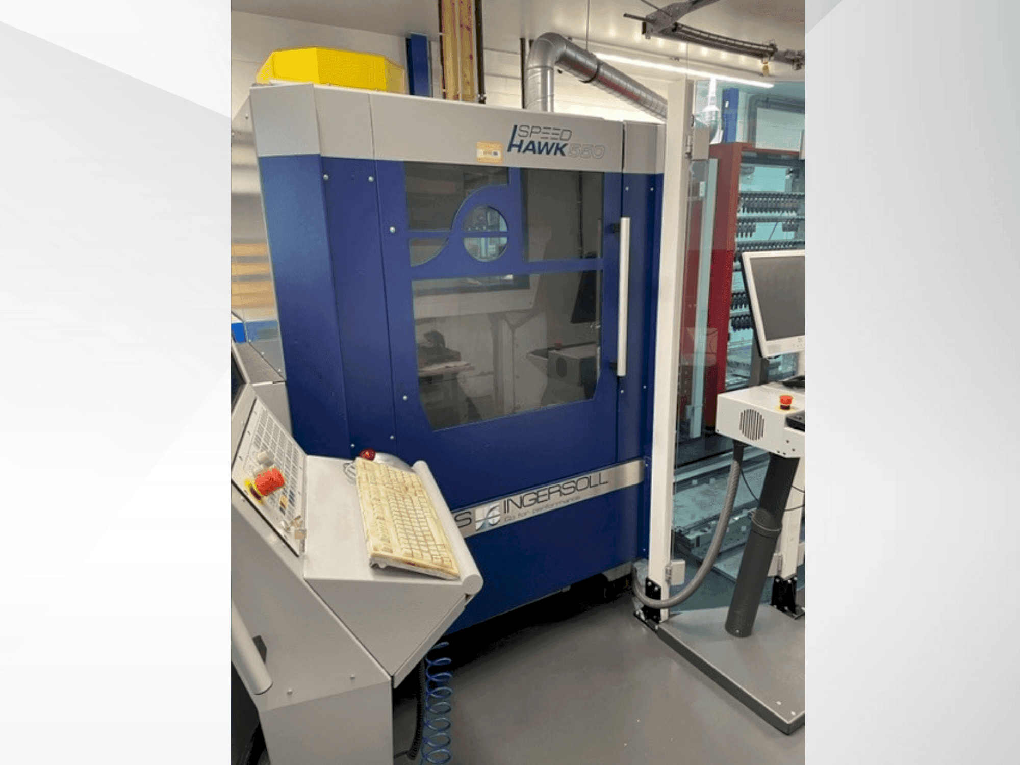 Vista frontale della macchina OPS INGERSOLL SPEED HAWK 550