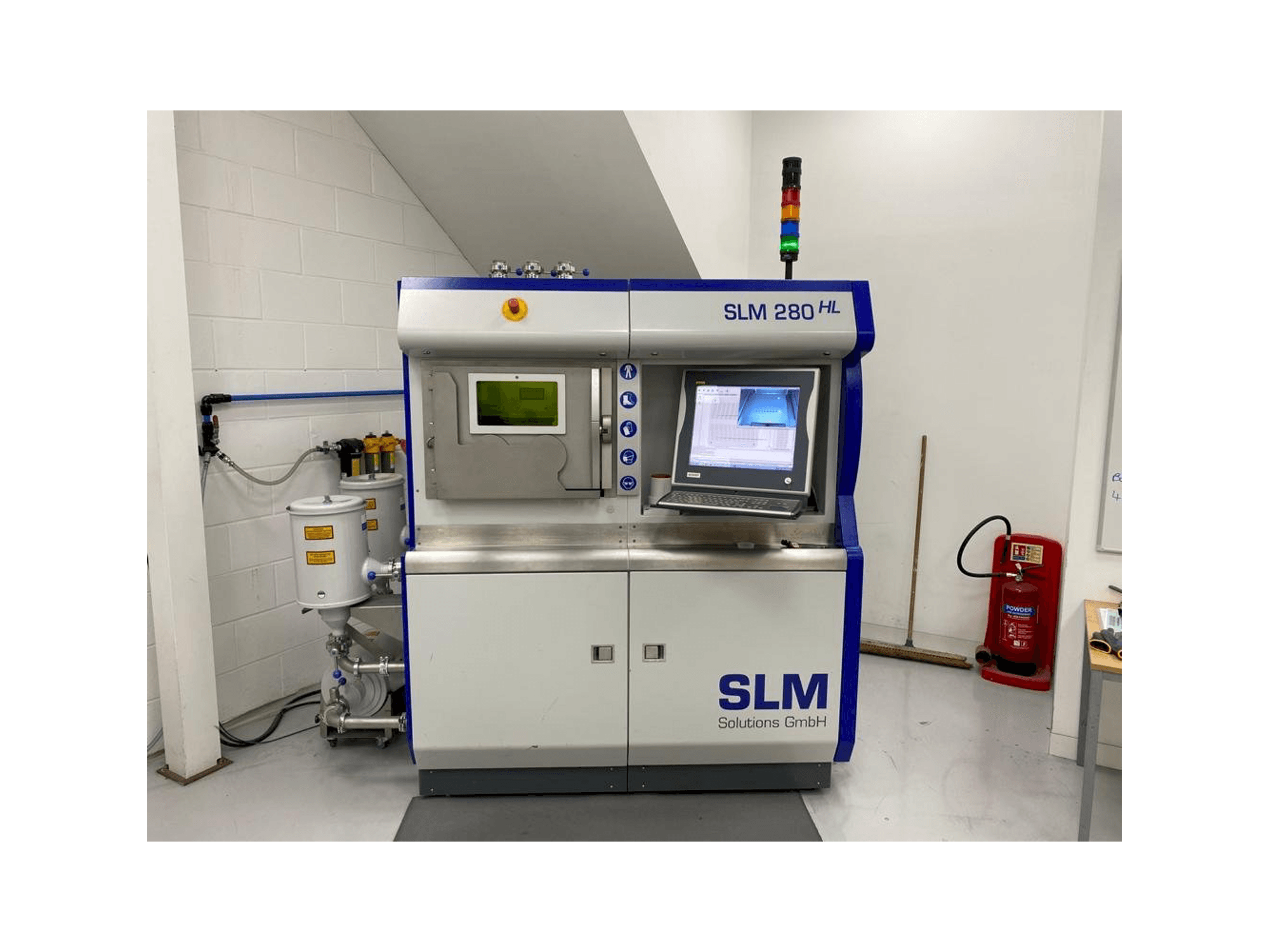 Vista frontale della macchina SLM 280 HL