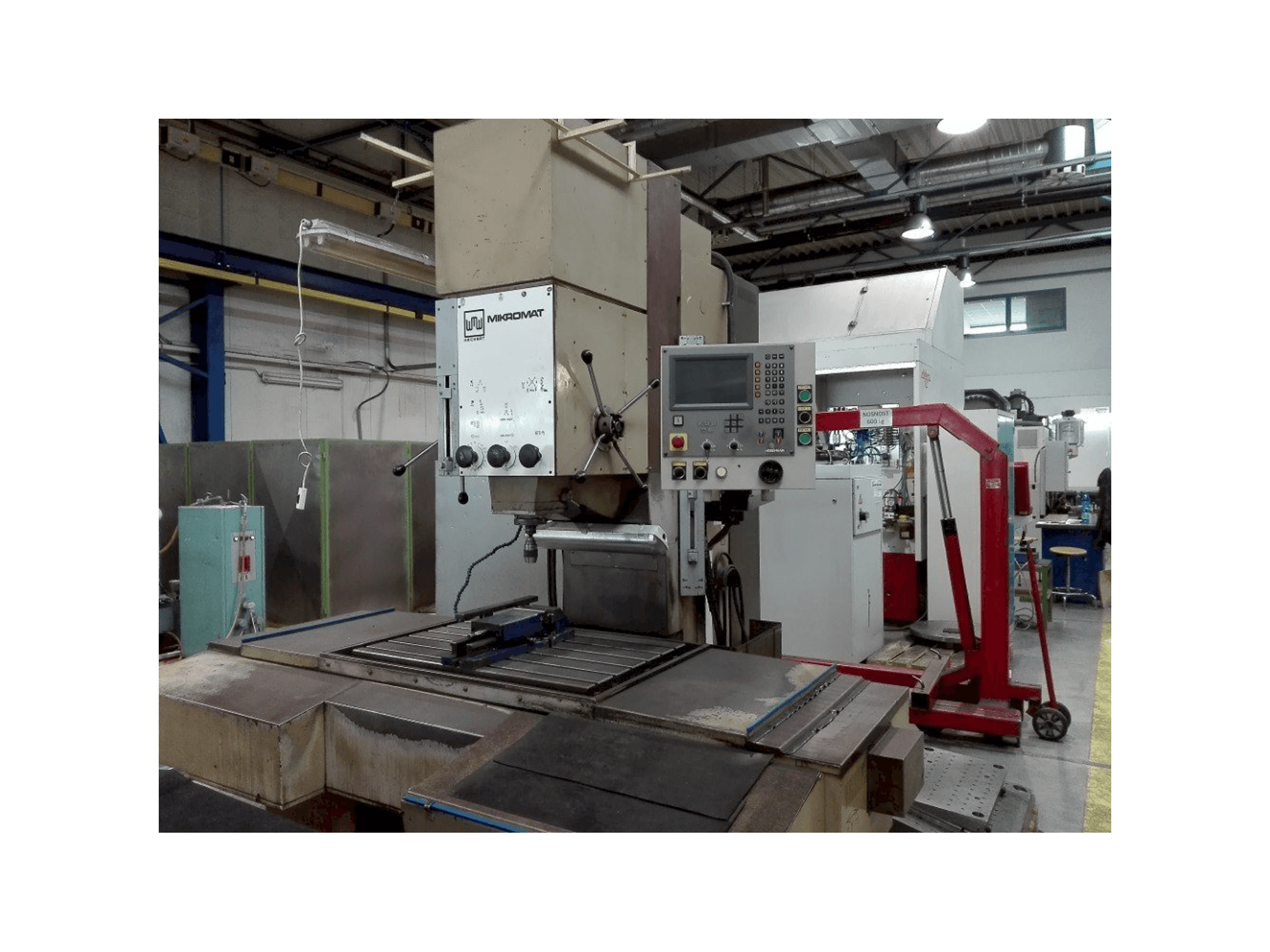 Vista frontale della macchina WMW Mikromat BKoE 630x1000 CNC