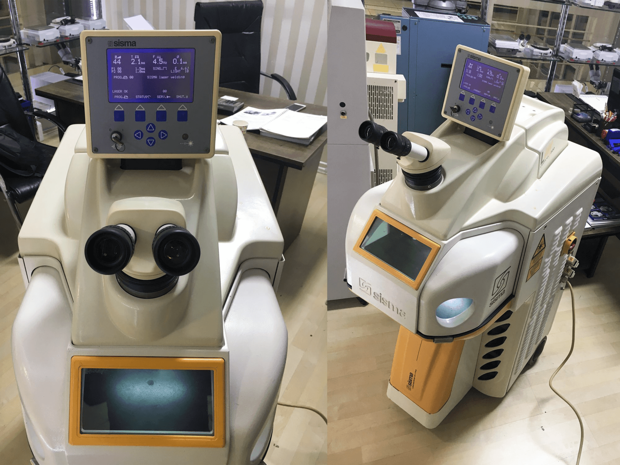 Vista frontale della macchina Sisma LM 500