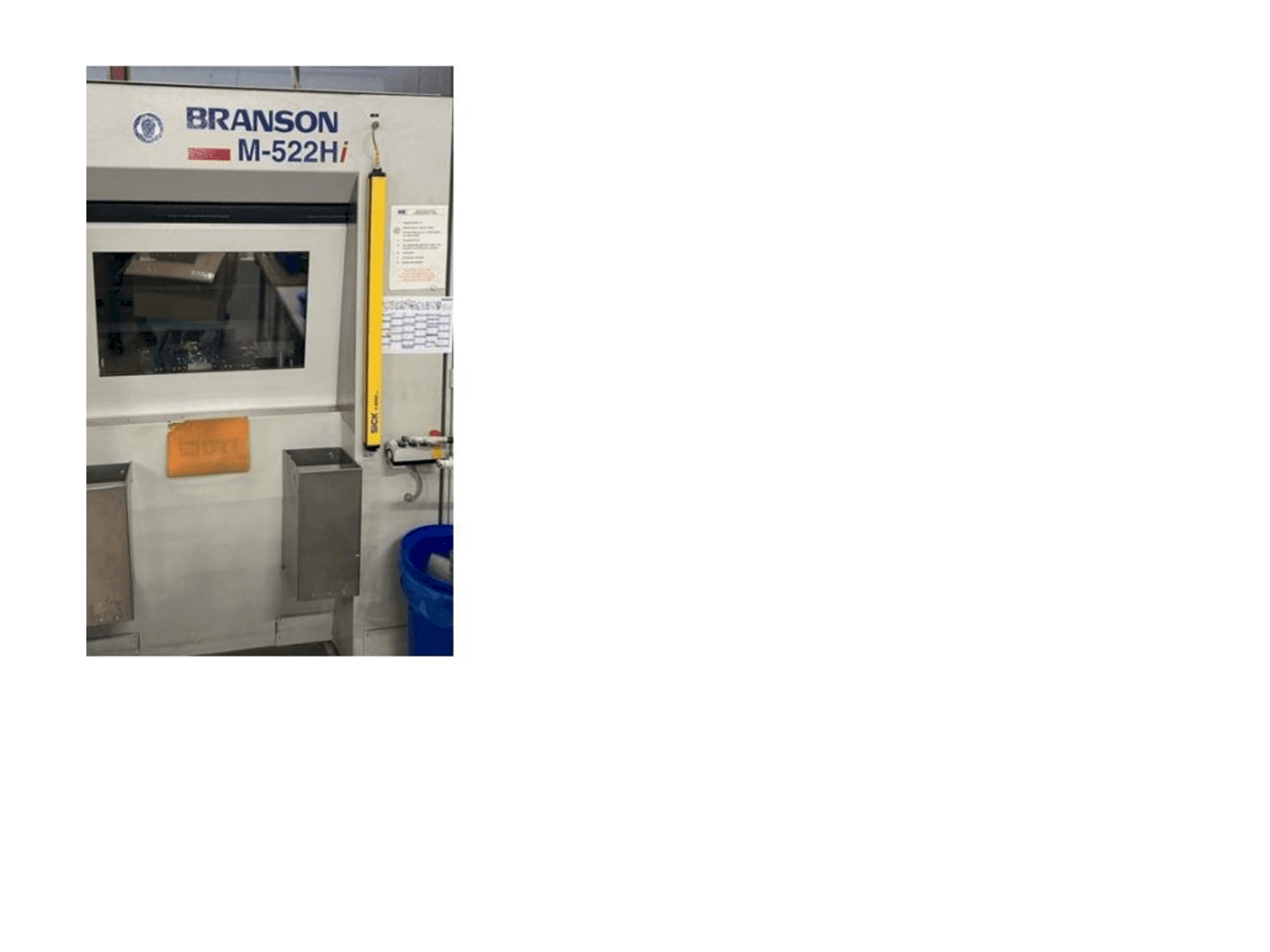 Vista frontale della macchina BRANSON M-522Hi (2010)