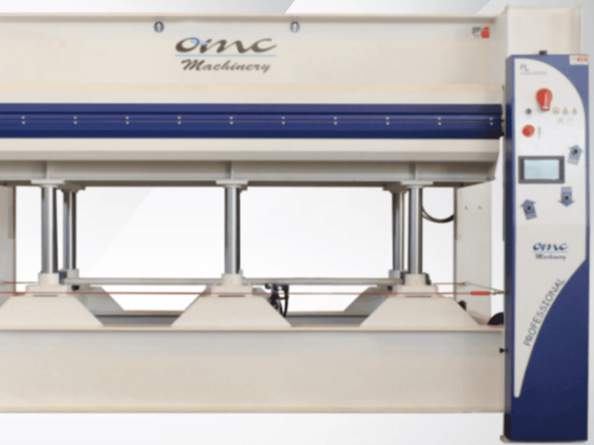 Vista frontale della macchina OMC PL 90s