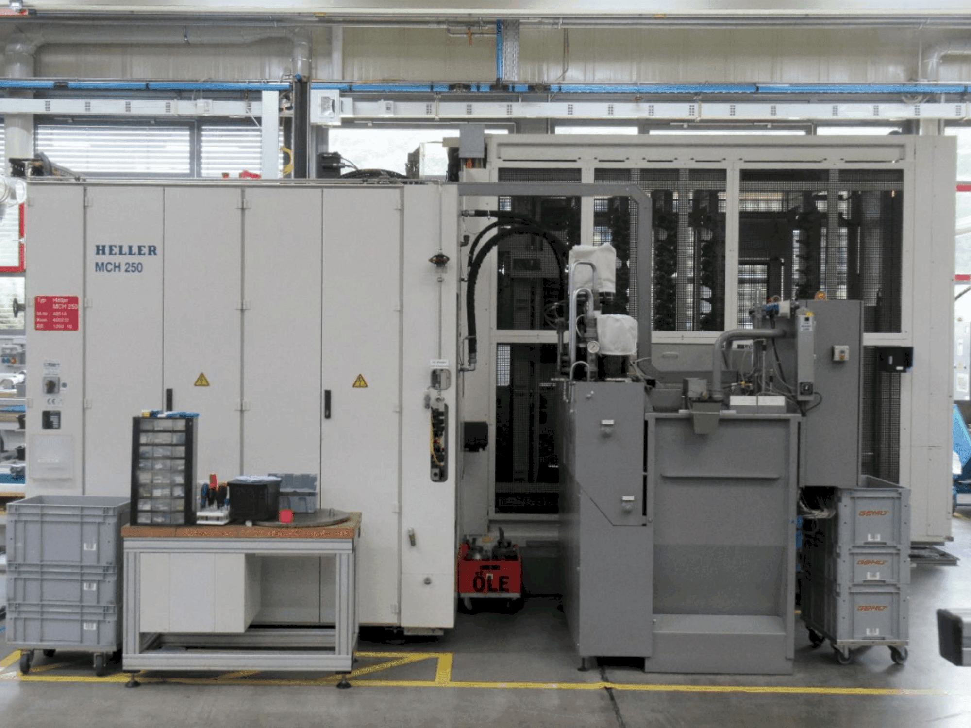 Vista frontale della macchina HELLER MCH 250