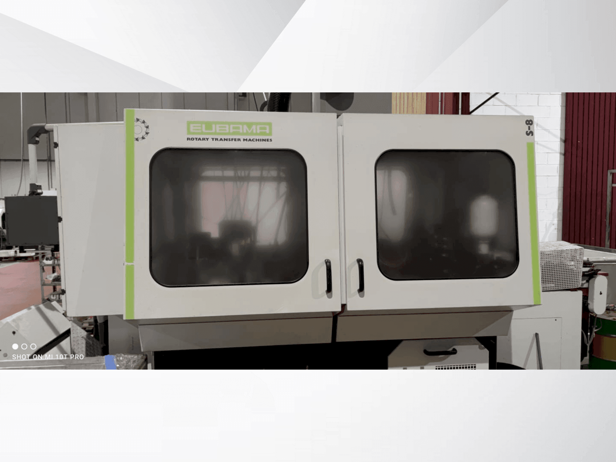 Vista frontale della macchina EUBAMA S8