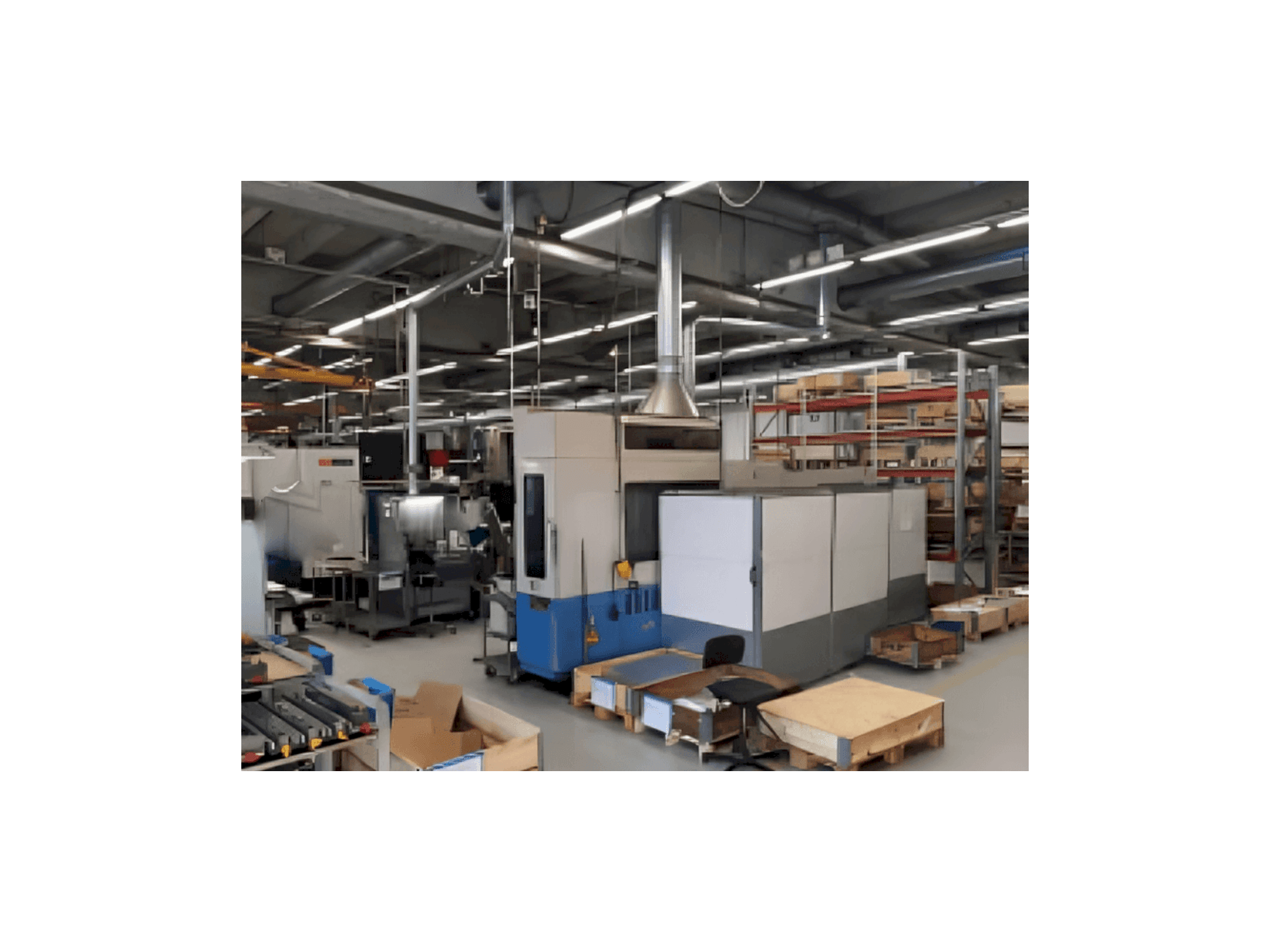 Vista frontale della macchina Mazak H-500