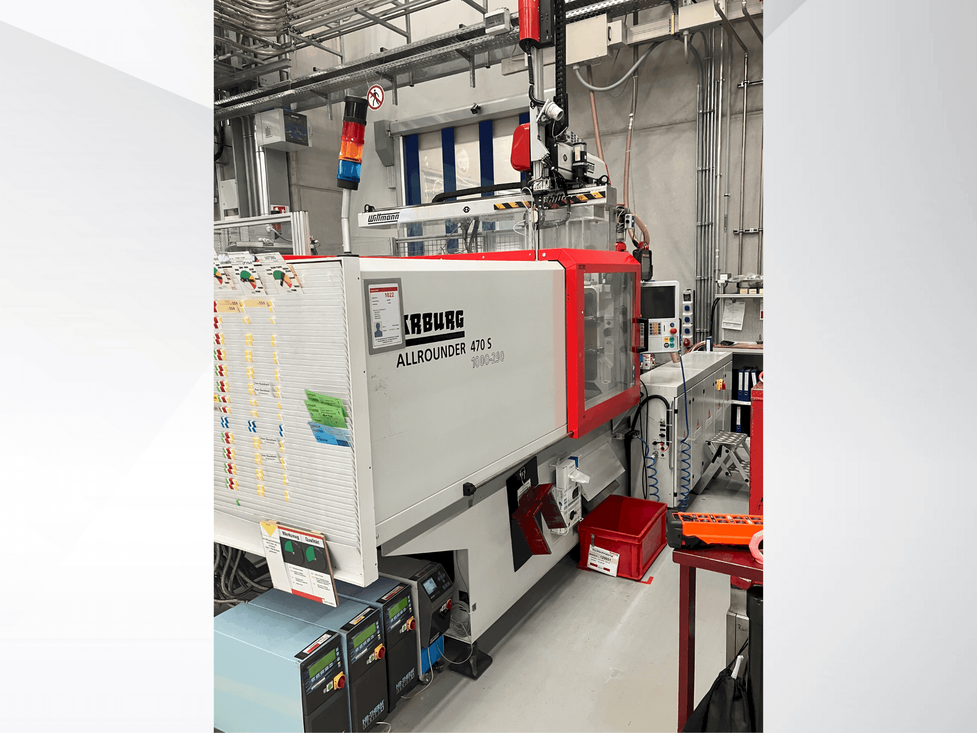 Vista frontale della macchina Arburg Allrounder 470 S 1000-290