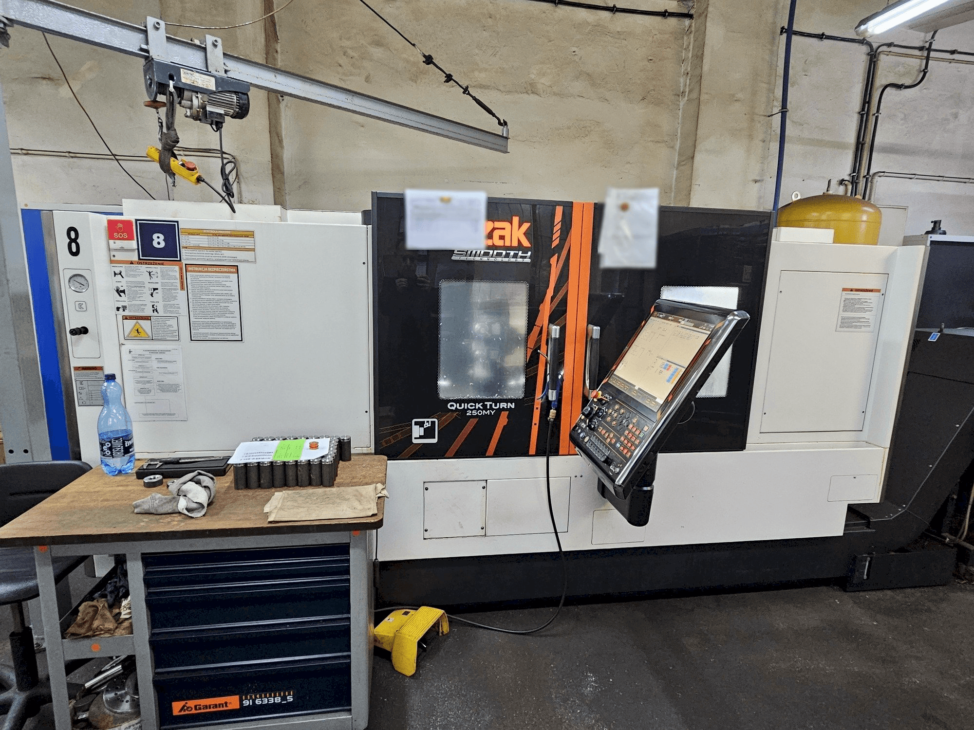 Vista frontale della macchina Mazak QUICK TURN SMOOTH 250MY
