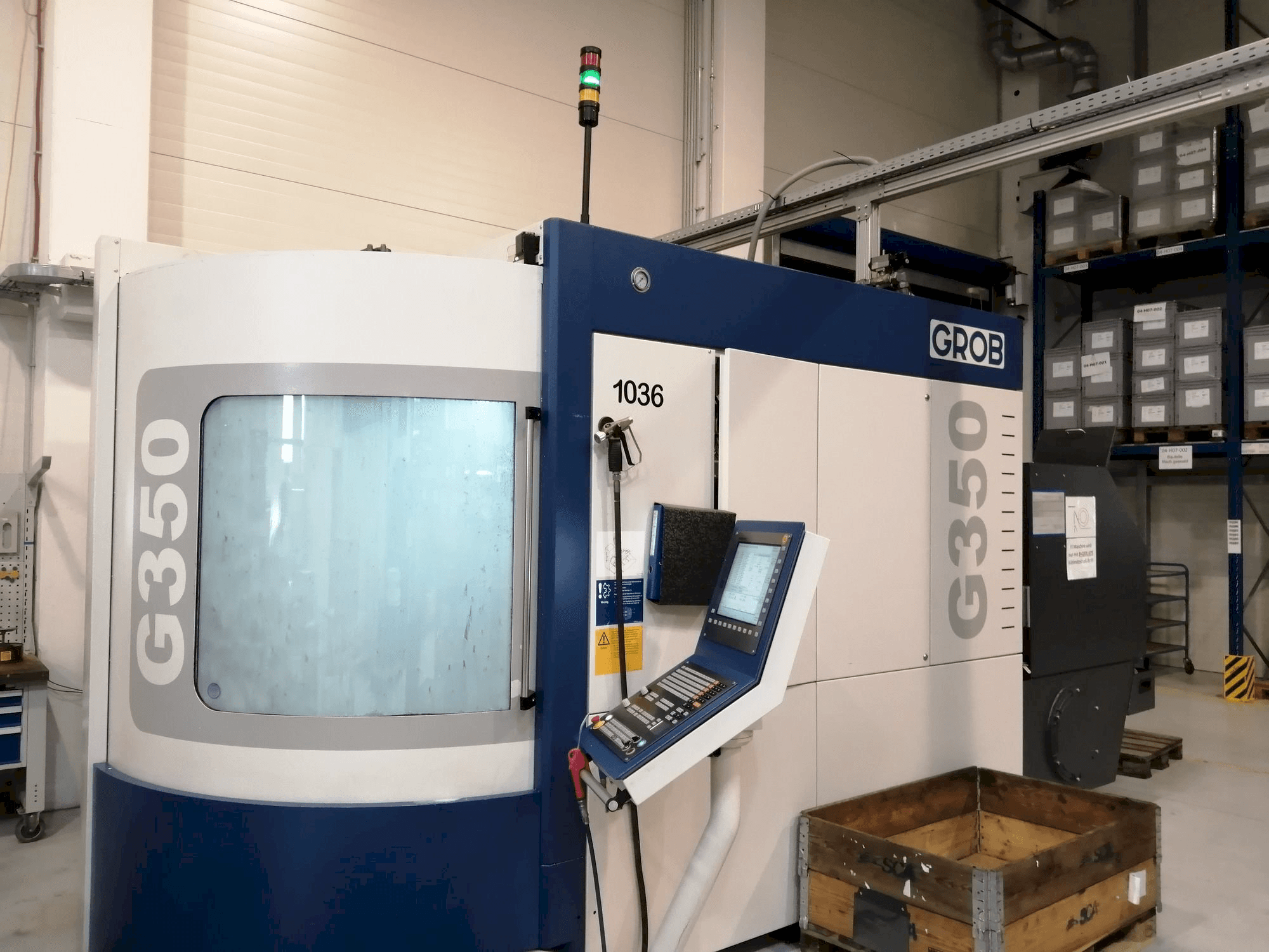 Vista frontale della macchina GROB G350