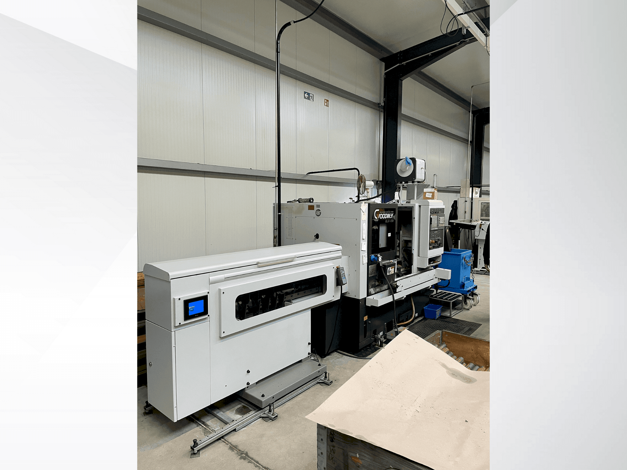 Vista frontale della macchina Goodway GLS-150