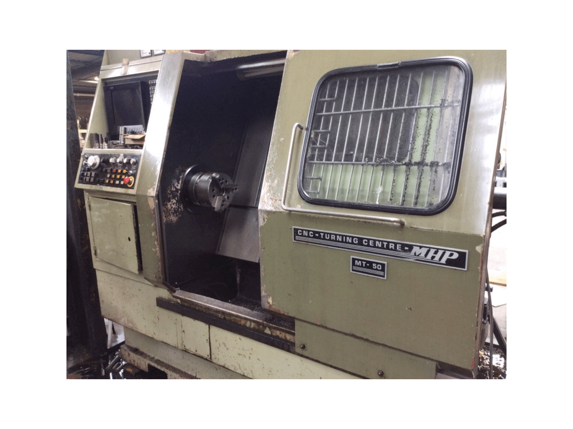 Vista frontale della macchina MHP MT-50