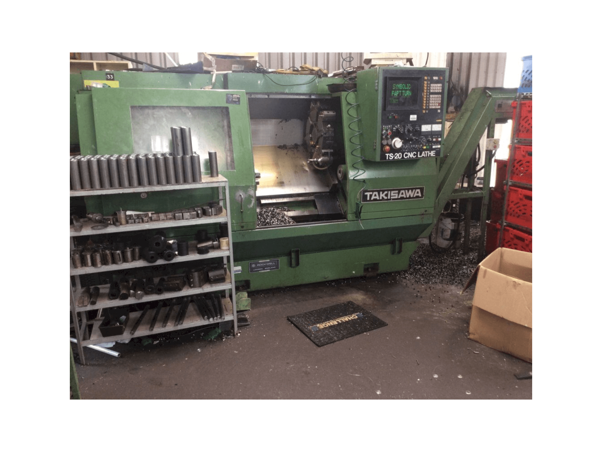 Vista frontale della macchina Takisawa TS-20