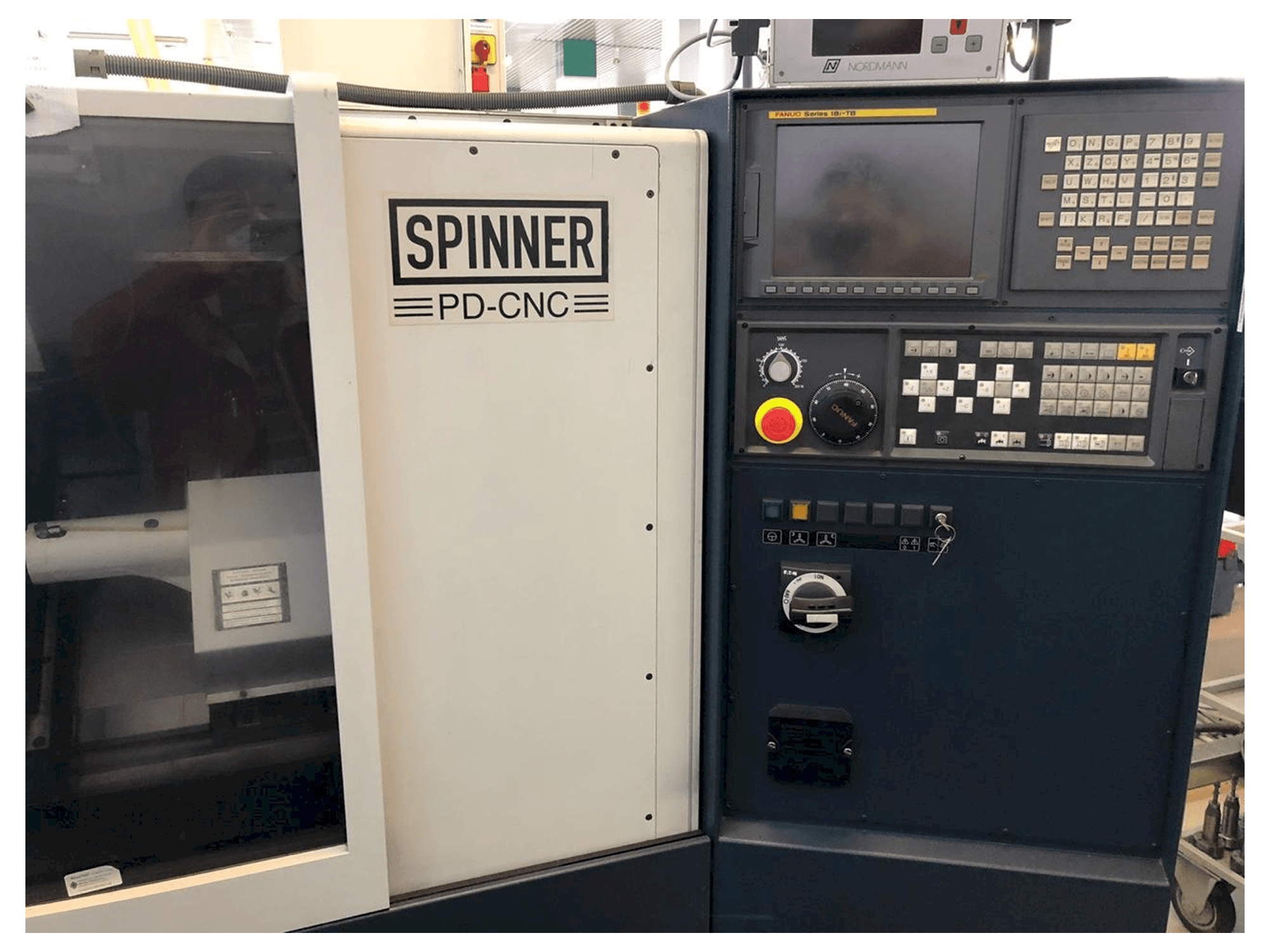 Vista frontale della macchina SPINNER PD