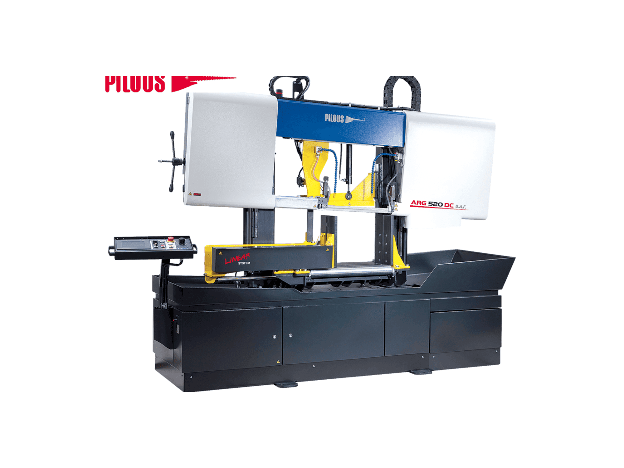 Vista frontale della macchina Pilous ARG 520 DC