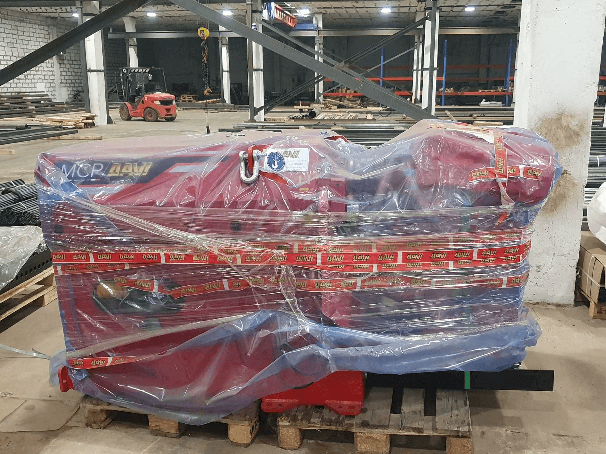 Vista frontale della macchina Davi MCP 9