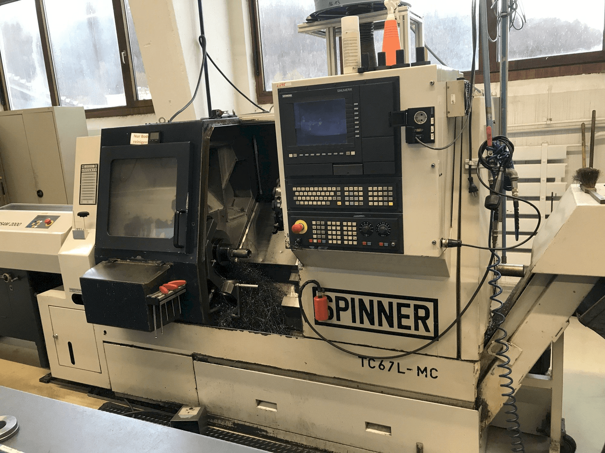 Vista frontale della macchina SPINNER TC67L -MC