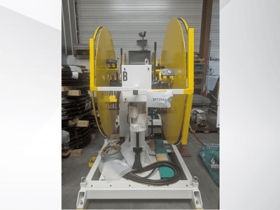 Lame circolari gialle montate su una base bianca, vista frontale; modello XFT2543, con cablaggio e componenti visibili.