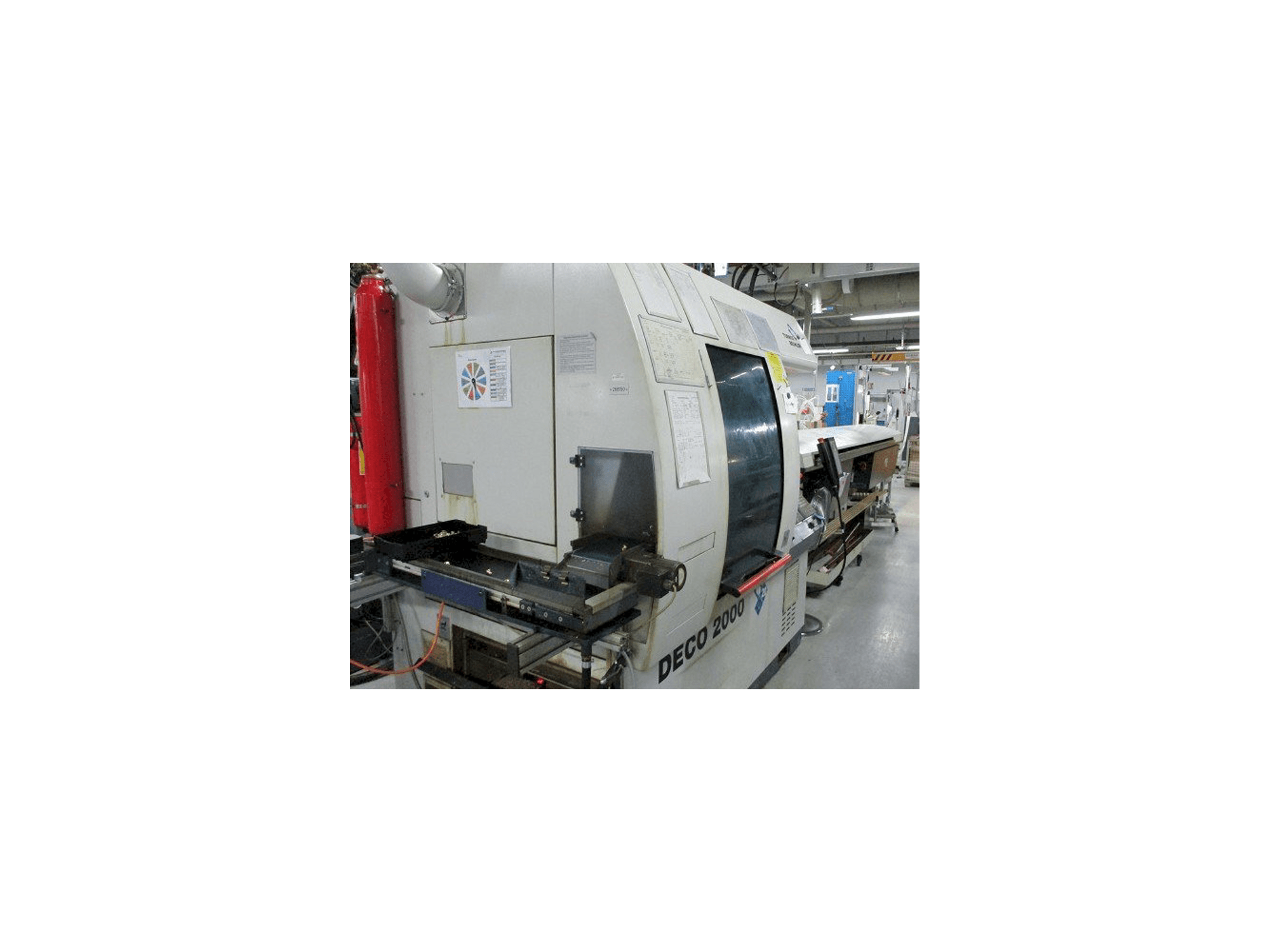 Vista laterale sinistra della macchina Tornos-Bechler DECO 20