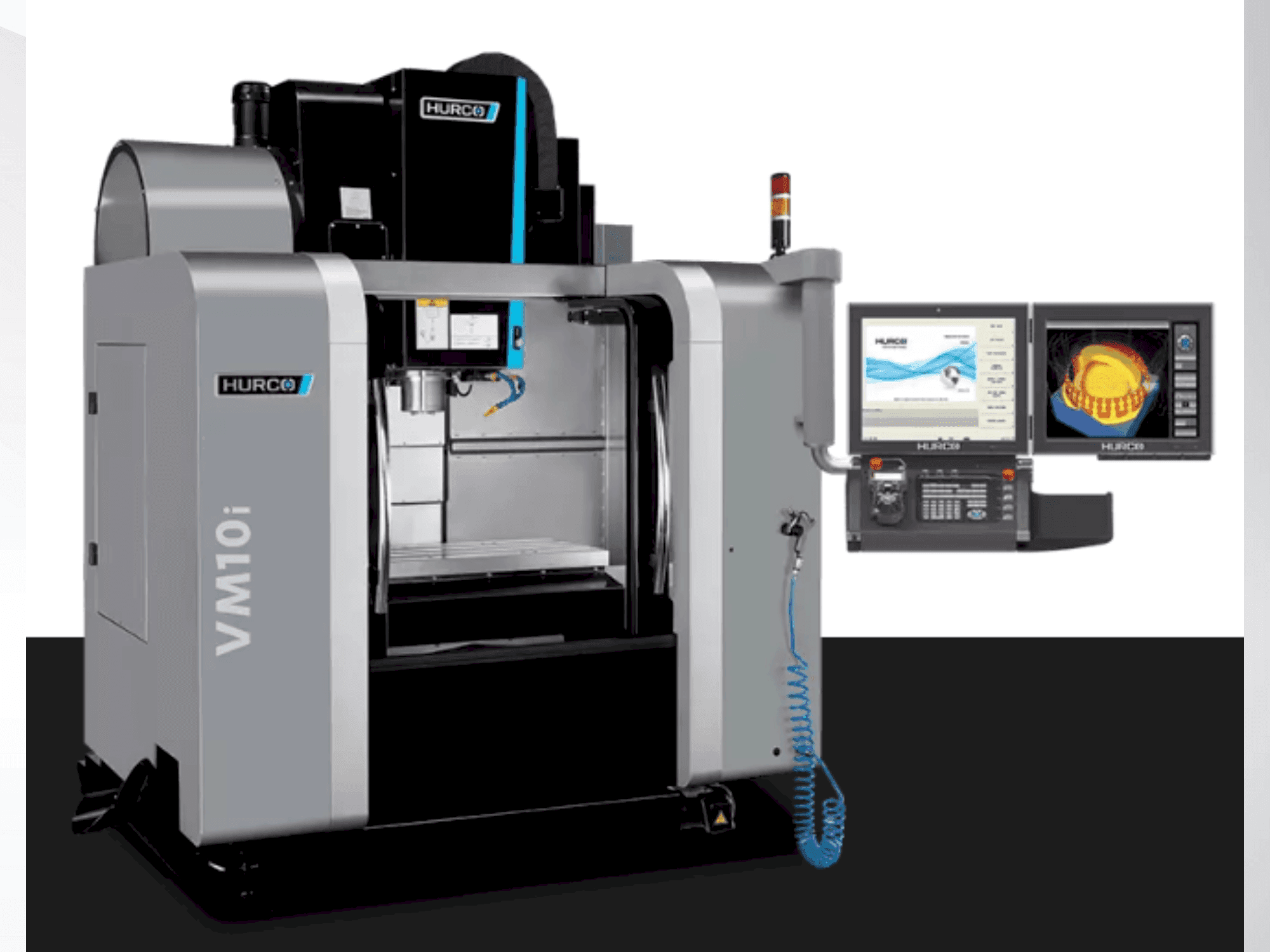 Vista frontale della macchina Hurco VM 10 i Plus